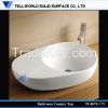 2014 Marble Top White Sanitary Ware Bathroom Sink/ Counter