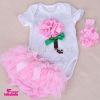 baby clothing romper with match ruffled pant baby suit and bow headband sets children clothes  3pcs
