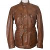 04 Pocket Men Brown Leather Jacket