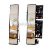 Modern Wooden Floor Standing Jewelry Cabinet  with Dressing Mirror