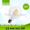 2W E27 G95 LED Filament Bulb with 360 degree