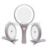 Easy use Handheld &Standable LED Lighted Makeup Mirrors, 2 Sides with a Magnifying Side, Made by ABS