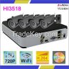 720P Wifi Onvif CCTV NVR System Wireless IP Camera Kit 4 CH NVR KITS
