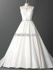 Satin Style Wedding Dress Hot Sale A-Line Bridal Gown Floor-Length