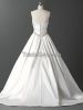 Satin Style Wedding Dress Hot Sale A-Line Bridal Gown Floor-Length