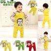 2015New 100%Cotton Spring Autumn Baby Boy Clothing Set Fashion Monkey Baby Newborn Tops+Pants Baby Girl Clothes Suits Infant