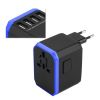 2000W Large Power International Plug Adapter US/AU/EU/UK Plug 4USB+Type C Safe World Travel Adapter