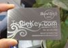 OEM 85*54MM credit card size brushed finish metal business card as your namecard