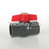 1/2 Inch PVC Ball Valve With NPT Thread Ends And Butterfly Handle 