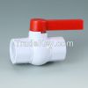 1/2 Inch PVC Ball Valve With NPT Thread Ends And Butterfly Handle 