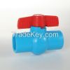 1/2 Inch PVC Ball Valve With NPT Thread Ends And Butterfly Handle 