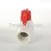 1/2 Inch PVC Ball Valve With NPT Thread Ends And Butterfly Handle 