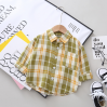 Amazon top seller Spring New Style children shirts Long sleeve baby boy t-shirts children Coat Baby Boys plaid shirt