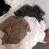 Boys T-Shirt Bear Children 3D Printing Cotton Short Sleeve T-Shirt Boys Casual