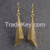 Retro Style brass alloy owls shape hooped earrings