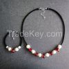 Glass beaded necklace and bracelet jewelry sets for kids