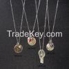 New Arrival Gemstone Beads Personalized Metal Charms Long Link Chain Necklace