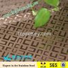 0.5mm SUS304 Champange gold Etched stainless steel sheet for home decoration Made in China