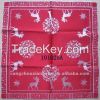 red embroidery variety of shapes table cloth