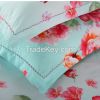3D polyester microfiber disperse printing fabric with beautiful flower printed on it for bedding set