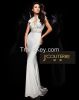 Rayal  pearlescent beads up dainty cap sleeves high class prom