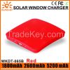1800mAh/ 2600mAh/5200mAh factory cheap price portable solar window charger/solar charger window/window solar charger