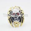 Fashion golden Halloween skull ring for wholesale