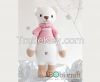 LIZZIE THE WISE BEAR (DREAM GUARDIANS COLLECTION) - BABY HANDMADE AMIGURUMI PLUSH TOYS, WOOL KNITTED
