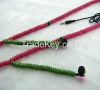 2015 Urizons New product personality In-Ear green red multicolour wood beads Wired MP3 beaded necklace headsets