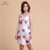 2015 New Arrival Summer Silk Kigurumi Pyjama For Women Satin Floral Print Sexy Women Nightgown For Home Suit