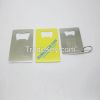 Stainless steel credit card bottle opener