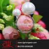 hot sale stainless steel  imitation pearl ring for women