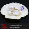 hot sale stainless steel  imitation pearl ring for women