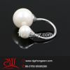 hot sale stainless steel  imitation pearl ring for women