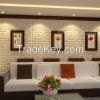 Eco friendly leather Wall panels in PU faux leather and foam sponge