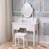 French classic dresser,dressing table and mirror,mirrored vanity table,stool,wooden hand carved