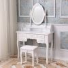 Wooden Makeup Table Professional Dressing Table With Mirror MDF