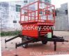 Vertical Four-wheel Manual mobile hydraulic scissor lift