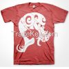 Custom made O neck cotton t-shirts, cotton t shirt with screen prinitng