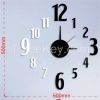 sticker removable wall clock, fashion number clock for home decor