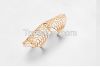  New Design Women Flower Latest Gold Finger Ring Designs,Large Big Size Open Rings,Knuckle Ring Midi Fashion 