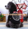 Black gown style pet clothes with bow knot for dog spring and autumn