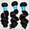 10inch-30inch Peruvian Virgin Remy Hair Loose wave Natural Black 100g/pc