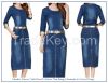 Denim Pencil Dress w/G...