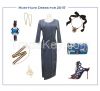 Vintage Denim Blue Body-con Dress 2015