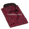 Top quality long slevee 100% cotton wholesale check shirt for business man