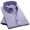 Wholesale short sleeve men's solid color dress shirt with chest pocket
