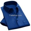 Wholesale short sleeve men's solid color dress shirt with chest pocket