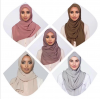 Soft Luxury Head Covering Hijab Summer Scarf For Women Custom High Quality Muslim Chiffon Silk Scar Manufacturer