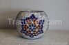 cloloful round ball shape Unique turkish handmade glass mosaic candle